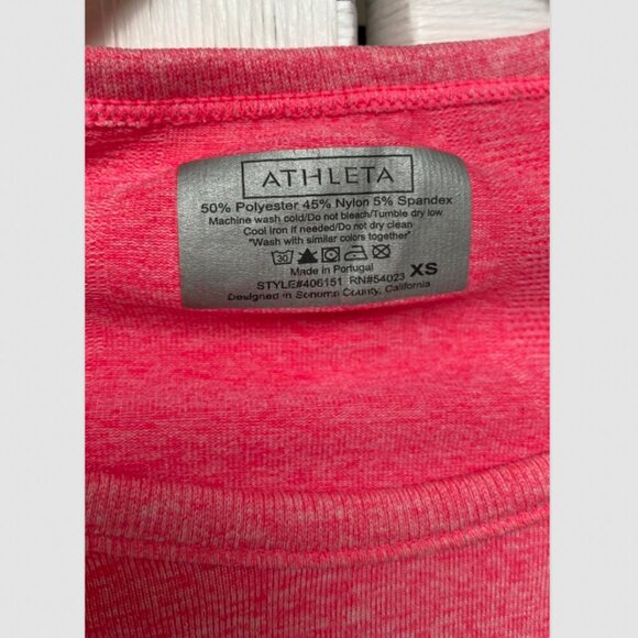 Athleta Pink Stretch Workout Long Sleeve Top Size XS - Picture 2 of 3